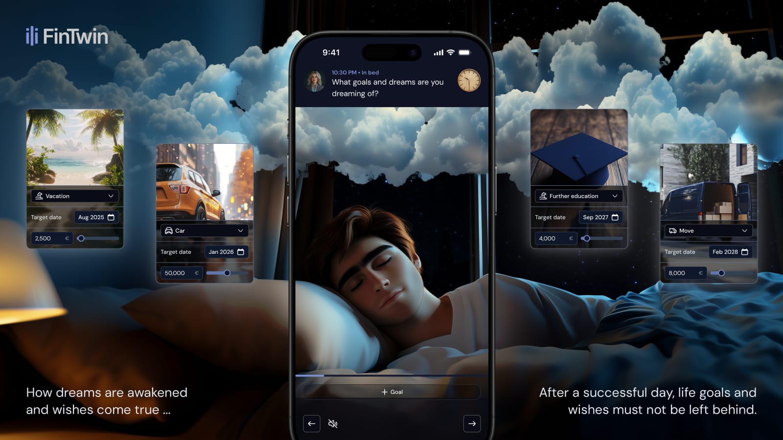 Life goals with target date and amount