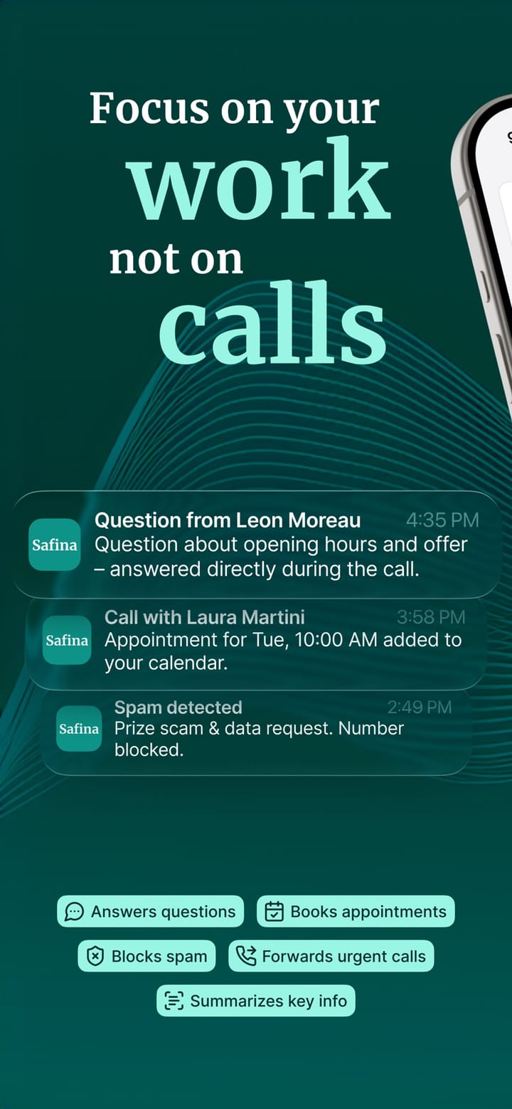 App Store intro: focus on your work, not on calls